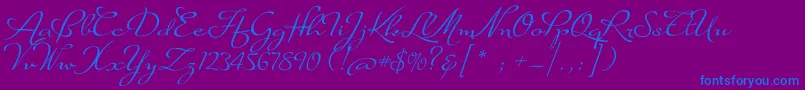 Шрифт SuaveScriptAlt – синие шрифты на фиолетовом фоне
