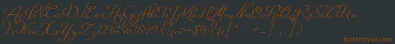 SuaveScriptAlt Font – Brown Fonts on Black Background