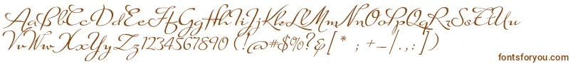 Шрифт SuaveScriptAlt – коричневые шрифты на белом фоне