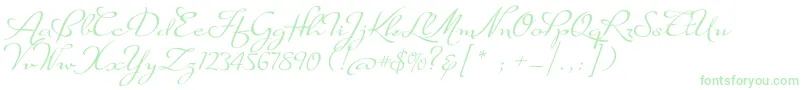 SuaveScriptAlt Font – Green Fonts on White Background