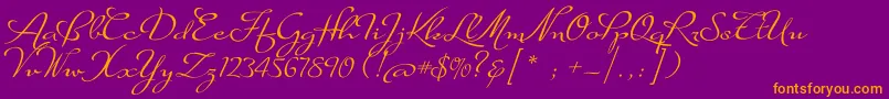 Шрифт SuaveScriptAlt – оранжевые шрифты на фиолетовом фоне