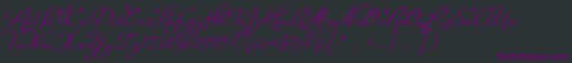 SuaveScriptAlt Font – Purple Fonts on Black Background