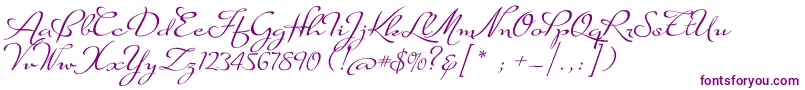 Шрифт SuaveScriptAlt – фиолетовые шрифты на белом фоне