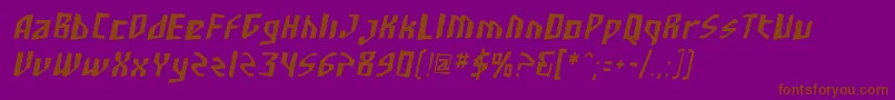 SfJunkCultureCondensedOblique Font – Brown Fonts on Purple Background