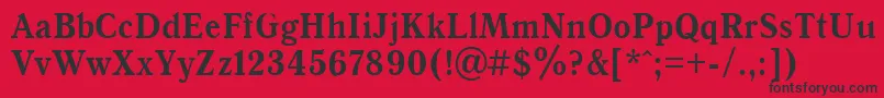 AntiquaBold90b Font – Black Fonts on Red Background