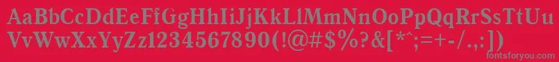 AntiquaBold90b Font – Gray Fonts on Red Background