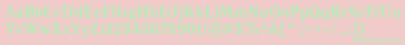 AntiquaBold90b Font – Green Fonts on Pink Background