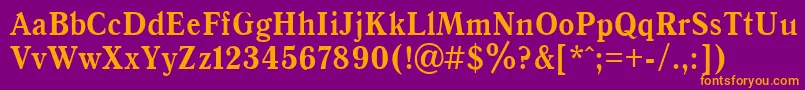 AntiquaBold90b Font – Orange Fonts on Purple Background