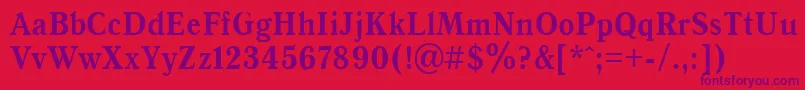 AntiquaBold90b Font – Purple Fonts on Red Background