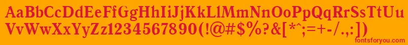 AntiquaBold90b Font – Red Fonts on Orange Background