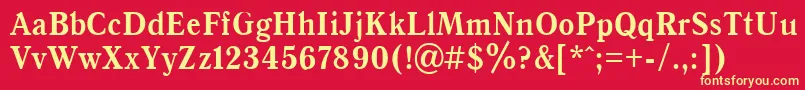 AntiquaBold90b Font – Yellow Fonts on Red Background