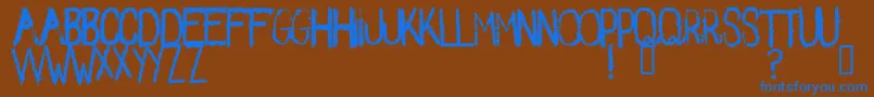 Spikes2 Font – Blue Fonts on Brown Background