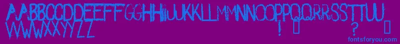 Spikes2 Font – Blue Fonts on Purple Background