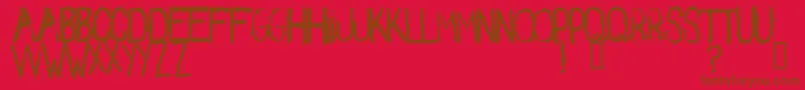 Spikes2 Font – Brown Fonts on Red Background