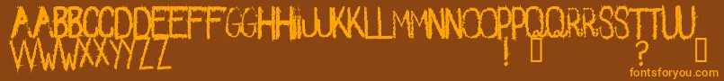 Spikes2 Font – Orange Fonts on Brown Background