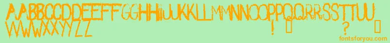 Spikes2 Font – Orange Fonts on Green Background