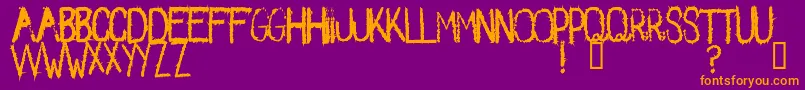 Spikes2 Font – Orange Fonts on Purple Background