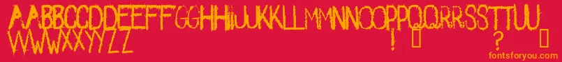 Spikes2 Font – Orange Fonts on Red Background