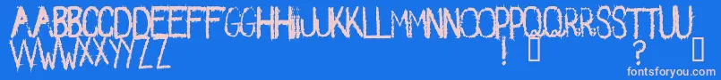Spikes2 Font – Pink Fonts on Blue Background