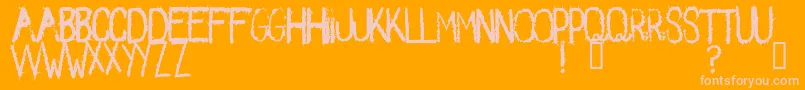 Spikes2 Font – Pink Fonts on Orange Background