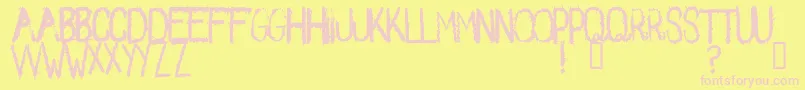 Fonte Spikes2 – fontes rosa em um fundo amarelo
