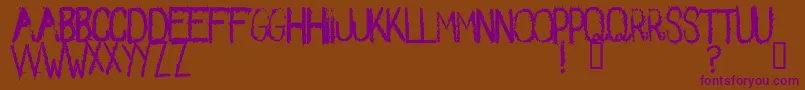 Spikes2 Font – Purple Fonts on Brown Background