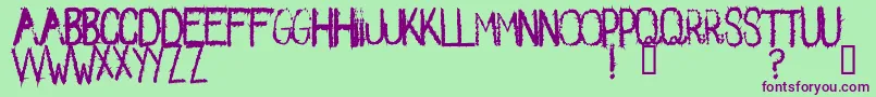 Spikes2 Font – Purple Fonts on Green Background