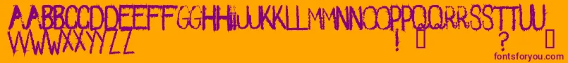 Spikes2 Font – Purple Fonts on Orange Background