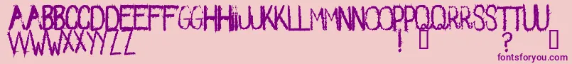Spikes2 Font – Purple Fonts on Pink Background
