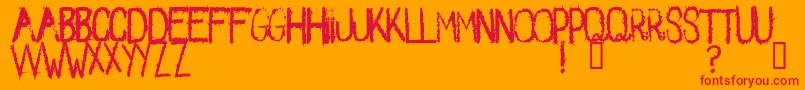 Spikes2 Font – Red Fonts on Orange Background