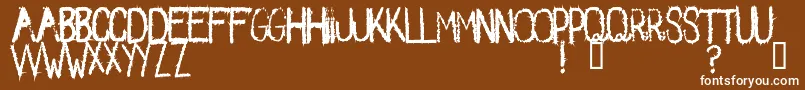 Spikes2 Font – White Fonts on Brown Background