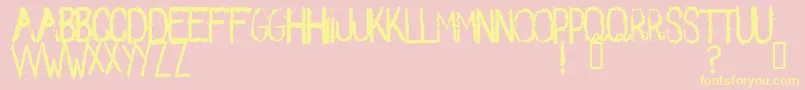 Spikes2 Font – Yellow Fonts on Pink Background