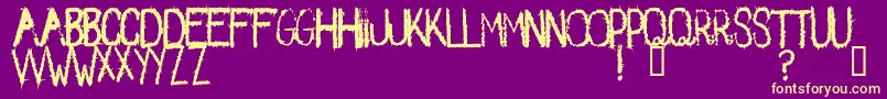 Spikes2 Font – Yellow Fonts on Purple Background