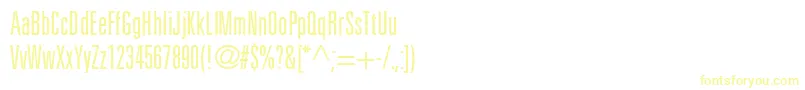 Шрифт UniversLt49LightUltraCondensed – жёлтые шрифты