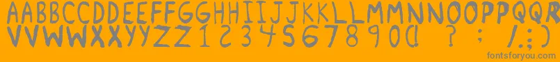 RemnantRegular Font – Gray Fonts on Orange Background