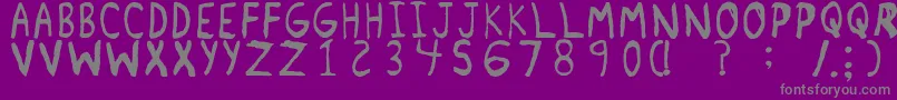 RemnantRegular Font – Gray Fonts on Purple Background