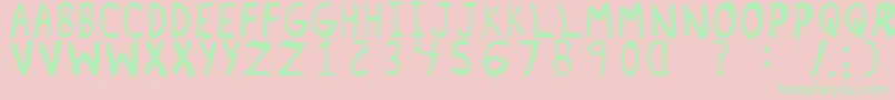 RemnantRegular Font – Green Fonts on Pink Background