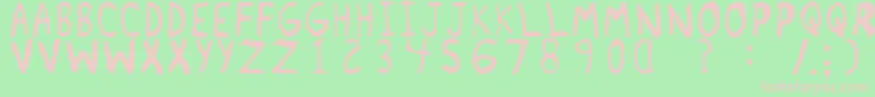RemnantRegular Font – Pink Fonts on Green Background