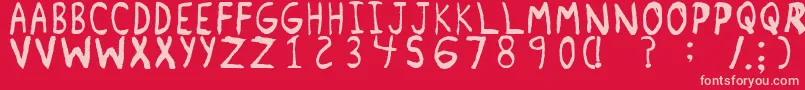 RemnantRegular Font – Pink Fonts on Red Background