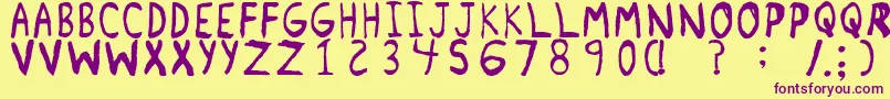 RemnantRegular Font – Purple Fonts on Yellow Background