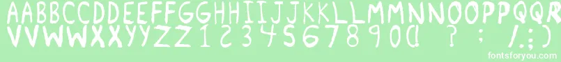 フォントRemnantRegular – 緑の背景に白い文字