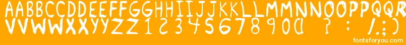 RemnantRegular Font – White Fonts on Orange Background