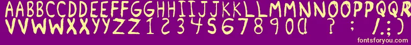 RemnantRegular Font – Yellow Fonts on Purple Background