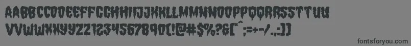 フォントHemogoblinmangle – 黒い文字の灰色の背景