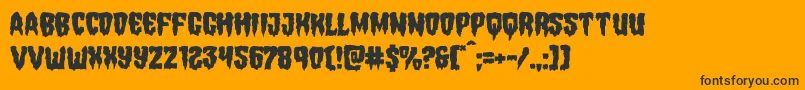 フォントHemogoblinmangle – 黒い文字のオレンジの背景