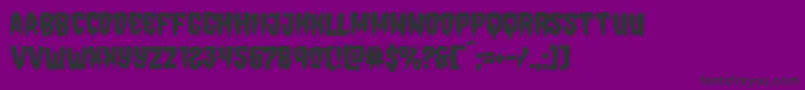 Hemogoblinmangle-Schriftart – Schwarze Schriften auf violettem Hintergrund