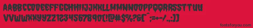 フォントHemogoblinmangle – 赤い背景に黒い文字