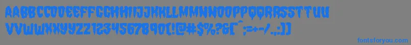 Hemogoblinmangle Font – Blue Fonts on Gray Background