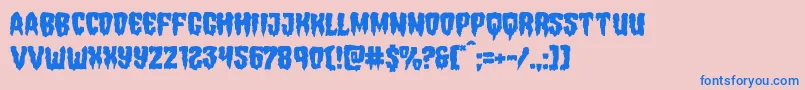 フォントHemogoblinmangle – ピンクの背景に青い文字