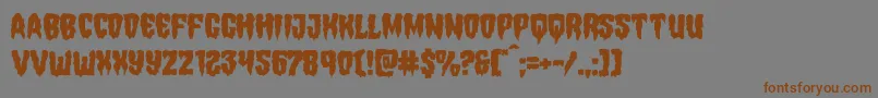 Шрифт Hemogoblinmangle – коричневые шрифты на сером фоне